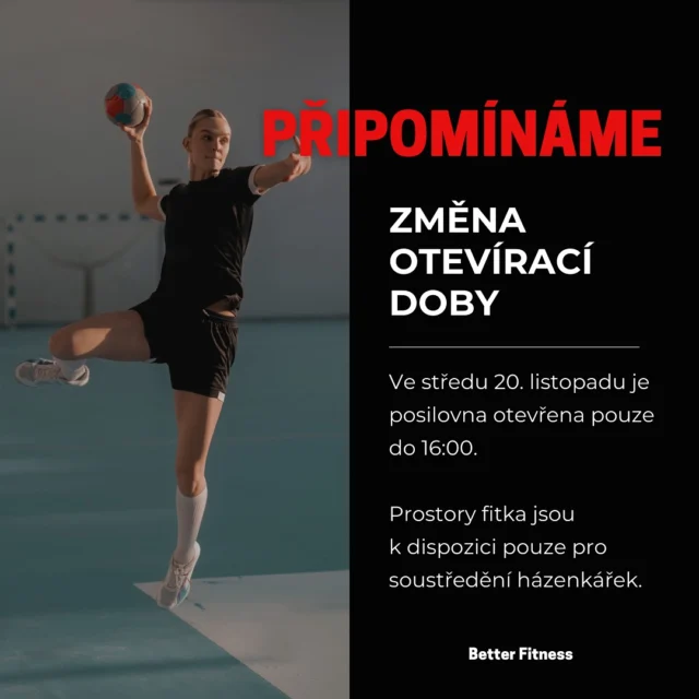 NA CHVILKU ZAVŘEME NAŠE DVEŘE 👇🏻

Omezení platí pouze po dobu dvou hodin - od 16:00 do 18:00. V tento čas bude posilovna uzavřena pro veřejnost i pro rozšířený vstup. Kroužky budou probíhat bez omezení. 🙏

Rozšířený vstup může opět zavítat do fitka po 18 hodině, jak je zvyklý. 🔑

_____________
#betterfitness #cheb #posilovna
